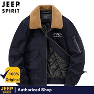 JEEP SPIRIT 2022ฤดูหนาวชายเสื้อลำลองผู้ชายเสื้อขนสัตว์ขนสัตว์ Thermal Jacket แฟชั่น Retro ทหาร Jacke