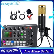 eQQMicrophone Set Accessories Condenser Microphone Set Live Sound Card F998 BM800 Set