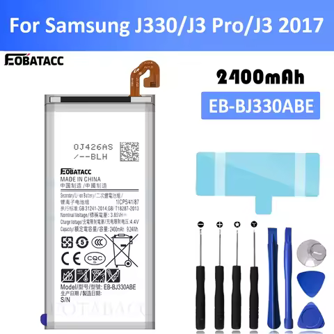 EOTABACC New 100% High Quality EB-BJ330ABE Battery For SAMSUNG Galaxy J330/J3 Pro/J3 2017 mobile pho