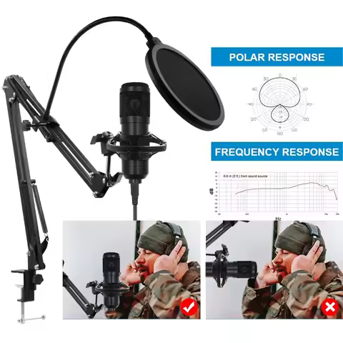 BM800 V8 Sound Card Set Professional Audio Condenser Mic Studio Singing Microphone for Karaoke Podca
