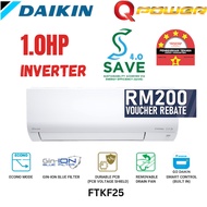 Daikin  Inverter Wall Mounted  FTKF25A &amp; RKF25A 1.0hp Inverter Wall Mounted Air Conditioner (R32)