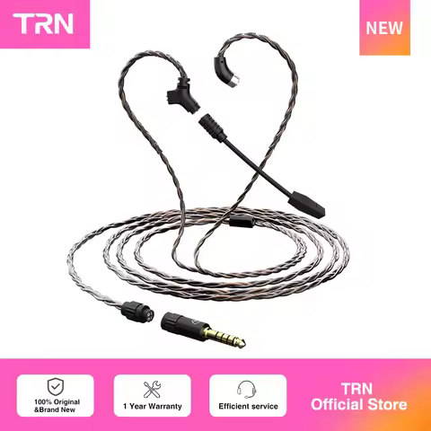 TRN RedChain Plus Gramr Gaming Earphone Upgrade Cable with Detachable Microphone 3.5mm 1.2M/2M Headp