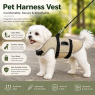 Dog Breathable Harness Vest Adjustable Escape Proof With Pocket For Small Breeds, Puppy Dress Dog Cl