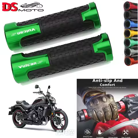 For KAWASAKI VULCAN S 650 VN650 7/8'' 22MM CNC Handlebar Grips Handle Bar Covers Motorcycle Accessor
