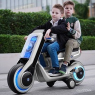New Children's Electric Motor Men's and Women's Adult Parent-Child Car Double Seat Tricycle Large Stroller