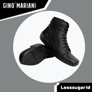 HITAM Gino MARIANI Shoes Original Model Black Leather Boots Elario 2