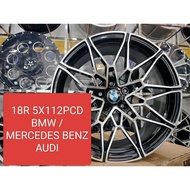 新New Sport Rim 18 Inch BMW RM2480 4pc G20 X1 x2 x3 g30 A4 A5 w212  (Kena beli 2kali 1pay 2pc 1box po