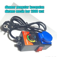 Dimmer 2000 Watt + fuse sikring  dimmer AC Terminal Pengatur Kecepatan Gerinda Bor Kipas Lamp - 1.5 