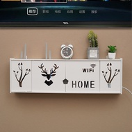 Router Storage Box Wall-Mounted Perforation-Free WiFi Shelf Cat Decoration Gear Box Set-Top Box Shel