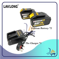 Lanlong 2 X 88F Li-ion 21V Battery With Charger Original Replacement