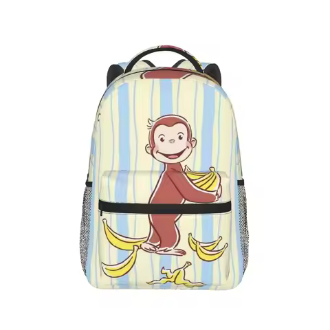 Curious George Monkey Animation Backpack Hot Sale Daypack Large Capacity Children BookBag School Bag