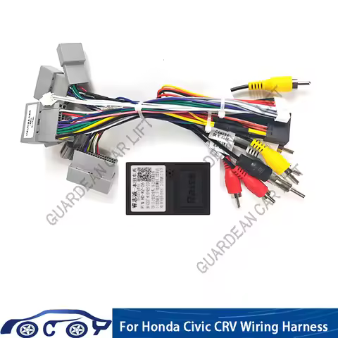 KARUIS Car 16pin Audio Wiring Harness With Canbus Box For Honda Civic CRV Breeze Aftermarket Stereo 