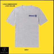 Round Neck T shirt Microfiber Quick Dry Fit Jersey Logo Embroidery Sulam Allianz Insurance Company f
