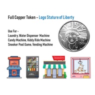 Laundry/Dobi,Vending Machine,Water Dispenser Machine,GameArcade-Copper Token Queen / Ratu Token
