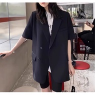 Ready Stock Summer New Style Plus Size Thin Suit Jacket Women Fat mm Loose Casual Small Suit Top 231