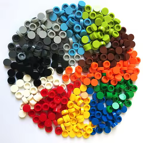 1000pcs/lot Tile 1x1 Round 98138 Special Brick MOC Building Block Small Particle Bricks Parts Compat