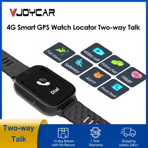 Newest 4G Smart GPS Watch Tracker Elderly Fall-down Alert SOS Emergency Alram Two-way Video Call HR 