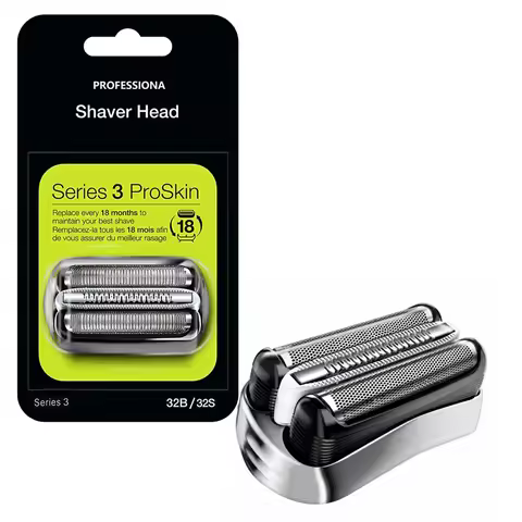32S Replacement Head Foil & Cutter Compatible with Braun Series 3 3000s, 3010s, 3040s, 3050cc, 3070c