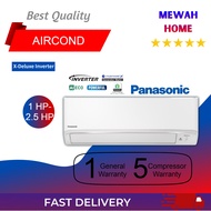 Mewah Home_Panasonic_X-Deluxe Inverter_R32 Wall Mounted Aircon(1Hp,1.5Hp,2Hp,2.5Hp)_Ready Stock + Fast Shipment&amp;Delivery