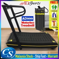 CS Mall : ADSports AD999 [3 years warranty] Non Power Motorless Manual Running Treadmill Fitness Equipment Home Office Use Folding Curve Treadmill