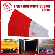 20Pcs Truck Reflective Sticker Safety Reflective Sticker Caution Sticker Bumper Reflective Strips