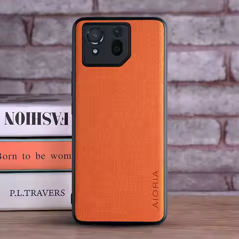 Luxury Textile Leather Case for Asus ROG Phone 8 Pro TPU with Hard PC 3in1 material protection Asus