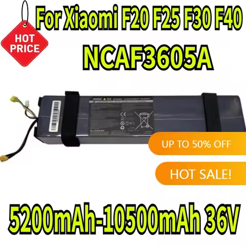 Batterie For Xiaomi 5200mAh-10500mAh pour Scooter électrique Ninebot NCAF3605A F20 F25 F30 F40, 36V