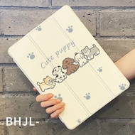 IPad Case 8/10 Generation Cute Cats and Dogs Pro11 Three-fold Transparent Air65 Pen Slot 10.2 Inches
