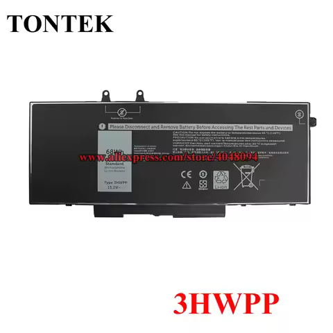 58Wh New 3HWPP For Dell Inspiron 17 7706 2 in 1 Latitude 14 5401 5410 5411 15 5501 5510 5511 Precisi
