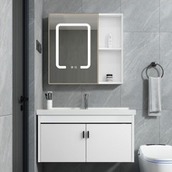 【SG Sellers】Bathroom Cabinet Mirror Cabinet  Bathroom Mirror Cabinet Vanity Cabinet Bathroom Toilet Mirror Cabinet Suspended Vanity Bathroom Cabinets Modern Hand Washing Washbasin