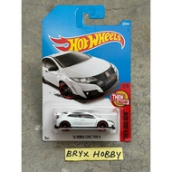 Hot Wheels International Carded 2017 Then And Now '16 Honda Civic Type R #1 DTW88-D7B3 White