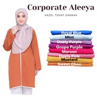 Corporate Aleeya Baju Tshirt Cotton  Muslimah |Labuh |Berpoket | A Cutting| Long Sleeve | HAZEL TD