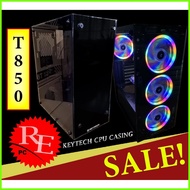 ஐ ๑ ❂ Keytech 850 Tempered Glass Gaming Desktop pc case Same Day Delivery