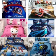 Cartoon single bedsheet with zipp