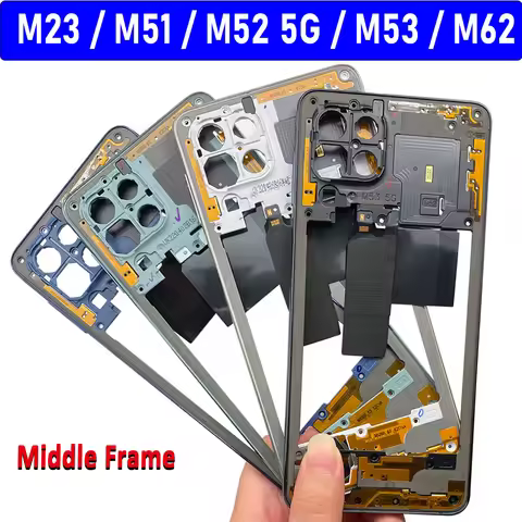 NEW Tested Middle Frame Holder Housing Replacement Repair Parts For Samsung M54 M51 M62 M23 M52 M53 