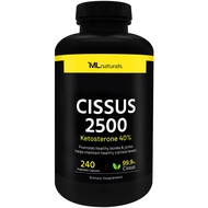 Cissus 2500 mg Ketosterone 40%, 240 Vegetable Capsules. Promotes Healthy Joints & Bones. Non- GMO.