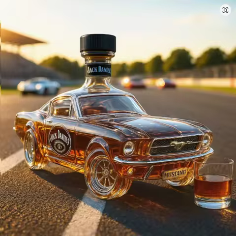 Police Car Whiskey Bottle Creative Car Model Wine Glass Bottle Funny Transparent Whiskey Decanter Wh