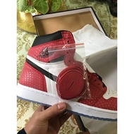 Air Jordan 1 AJ1 point Spiderman Red Chicago 555088602 j819 Entertainment training sneakers
