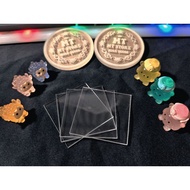 Transparent Square Mica Sheet 5cm to 10cm - optional thickness 2mm, 3mm, 5mm