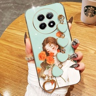 YBD Phone Case For Realme 12X Realme 12 5G Realme 13 C65 Narzo N65 70X 5G Electroplating Flowers and
