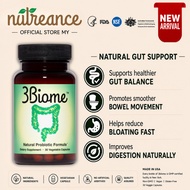 Nutreance 3Biome Probiotic Supplement | Gut Health, Digestive Balance & Bloating Relief