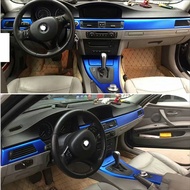 For BMW 3 Series E90 4 doors  Interior Central Control Panel Door Handle Carbon Fiber Stickers Decals Car styling Accessorie