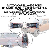 MAZDA CAPELLA 626 FORD TELSTAR 1.8 2.0 12 VALVE SPECTRON E1800 FE F2 TOP OVERHAUL SET GASKET CARBON 