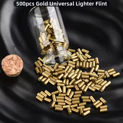 2024 New 500pcs Gold Universal Lighter Crushed Stone Gas oline Gas oline Lighter Replacement Spare P