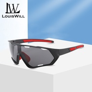 LouisWill Men Polarized Sports Sunglasses HD Polarized Cycling Sunglasses Unbreakable Large Frame Cl