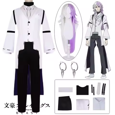 Sigma Cosplay Costume Anime BSD 4th Sigma Trench Sigma Cosplay Uniform Wig Suit Bungo Halloween Part