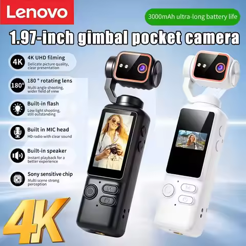 Lenovo Sports Handheld Pocket Camera Portable 4K Gimbal Sports Camera Video Recorder Cycling Recorde