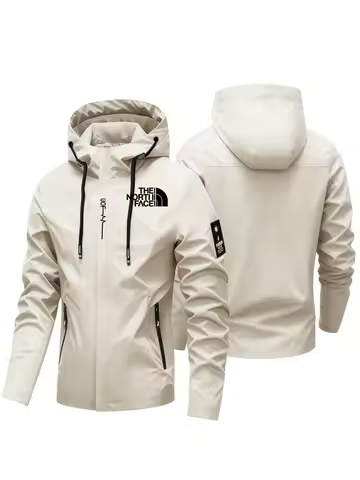 2026 new Men Swoosh Wing Graphic Print Hooded Jacket Outdoor Windbreaker Male Zip Up Windproof Coat 