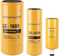 GETOPAUTO 1R-1808 1R-0749 256-8753 Oil Fuel Water Separator Filter Kit Compatible with Caterpillar C