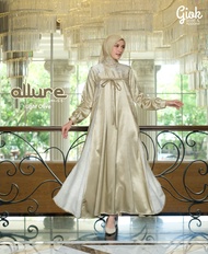 Dress Allure Dewasa By Giok Bahan Zefannya printing Gamis Wanita Premium Murah Modis